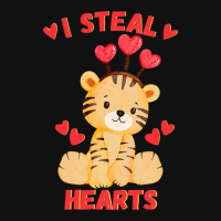 Valentines Day Tiger I Steal Hearts Boys Tiger Metal Print Vertical | Artistshot