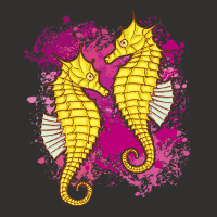 Two Adorable Seahorses On Colorblotches 21 Champion Hoodie | Artistshot