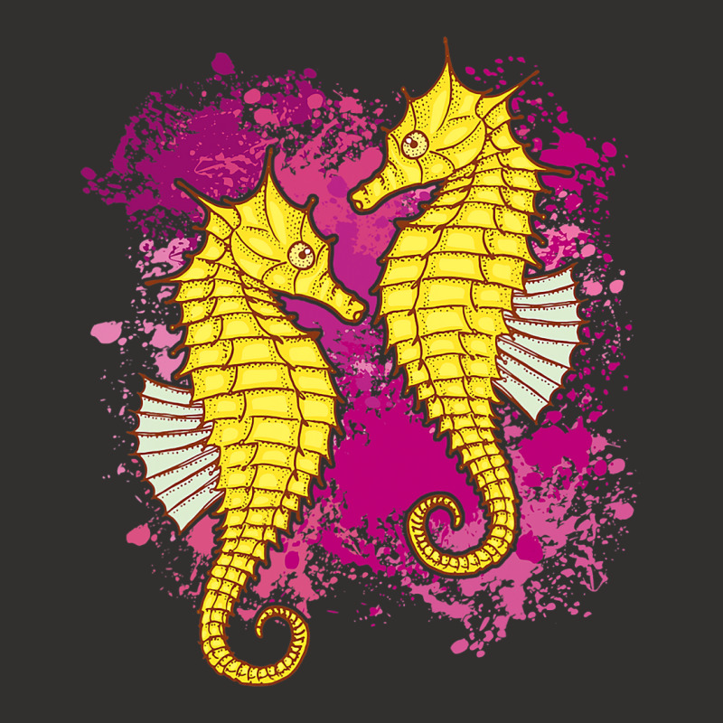 Two Adorable Seahorses On Colorblotches 21 Champion Hoodie | Artistshot