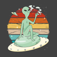 Vintage Funny Alien Smoking Over A Spaceship Space Vintage T-shirt | Artistshot