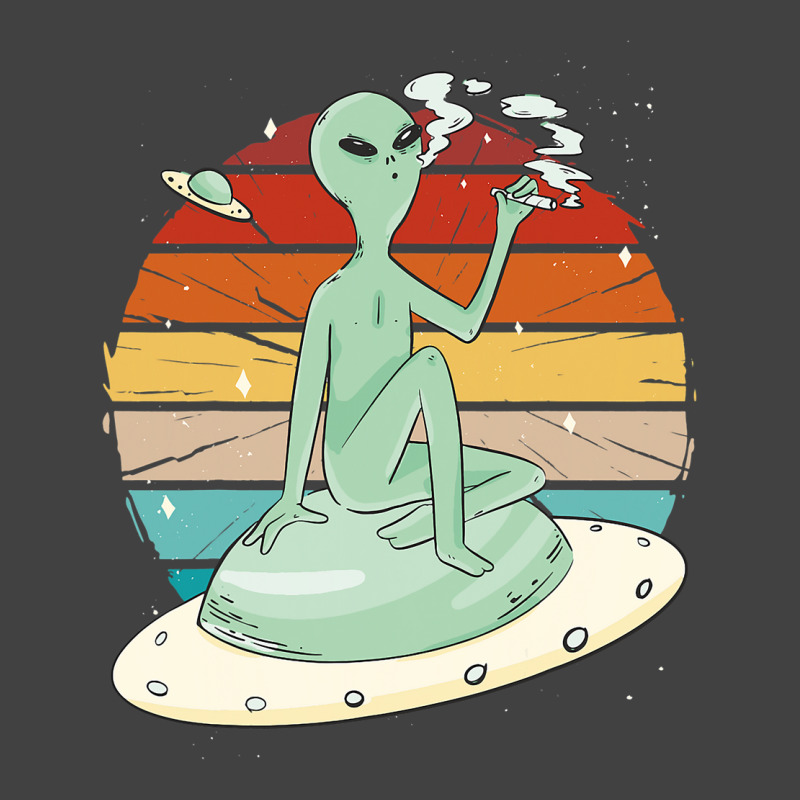 Vintage Funny Alien Smoking Over A Spaceship Space Vintage T-Shirt by CharleaPeguer | Artistshot