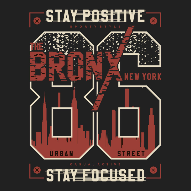 Stay Positive Stay Focused Sporty Graphic Vector P Basic Youth T-shirt | Artistshot