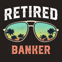 Funny Retired Banker Beach Palm Tree Sunglasses Me Tank Top | Artistshot