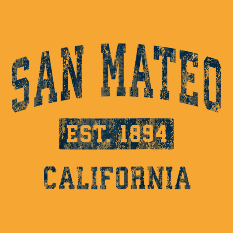 San Mateo California Ca Vintage Sports Design Navy Print Raglan Baseba Basic T-shirt by genze | Artistshot