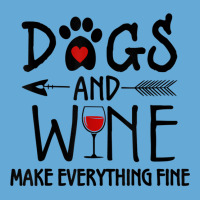 Dogs And Wine Make Everything Fine Shirt Dog Lover Gift T Shirt Basic T-shirt | Artistshot