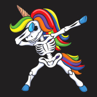 Halloween Dabbing Skeleton Unicorn Halloween Costu T-shirt | Artistshot