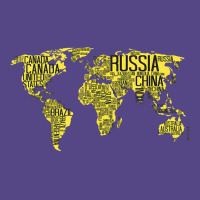 World Map With Words Of The Country Names Text World Map Funny Women Basic T-shirt | Artistshot