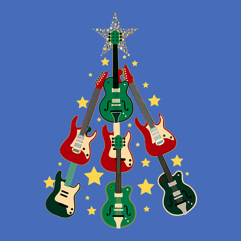 Cool Guitar Christmas Tree Guitar Lovers Christmas Tree Basic T-shirt | Artistshot