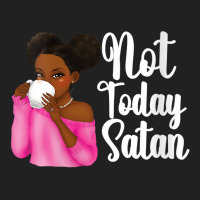 Womens Not Today Satan T Shirt With African American Woman V Neck T Sh Basic Youth T-shirt | Artistshot