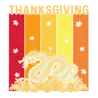 Thanksgiving Retro Dragon Matching Family Pajamas Raglan Crop Top | Artistshot