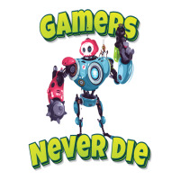 Gamers Never Die Modern Robot With Weapon Raglan Crop Top | Artistshot