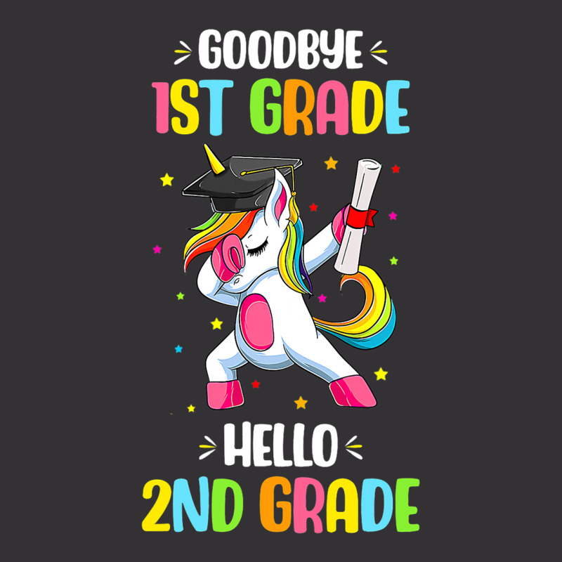 Goodbye 1st Grade Hello 2nd Grade Unicorn Girls Vintage Hoodie | Artistshot