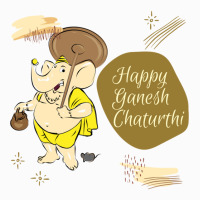 Happy Ganesh Chaturthi Raglan Crop Top | Artistshot