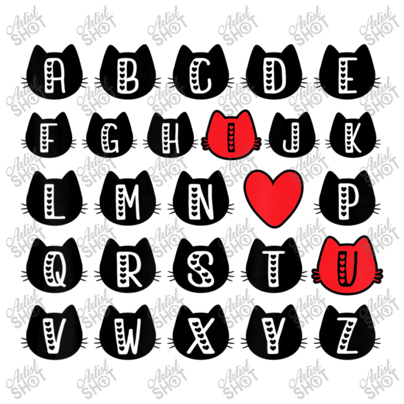 Mens Alphabet Abc I Love You Cat Lover Valentines Raglan Crop Top by kimblejoettaefd | Artistshot