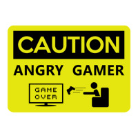 Game Over Caution Angry Gamer Raglan Crop Top | Artistshot