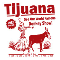 Funny Shirt   Tijuana Donkey Show Raglan Crop Top | Artistshot