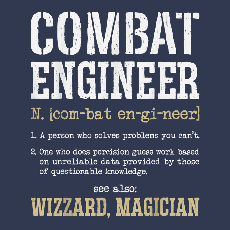 Combat Engineer Funny Engineering Dictionary Term Definition For Fans Basic T-shirt by TacitaSylvester | Artistshot