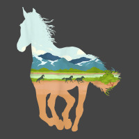 Horse Print With Landscape Horse Lover, Animal Horse Basic T-shirt | Artistshot