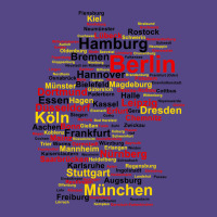 Germany Map Silhouette Towns Cities Flag Berlin Travel Basic T-shirt | Artistshot