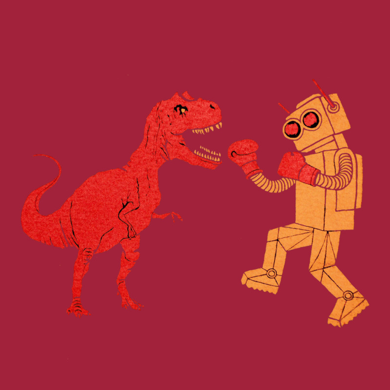 Dinosaur Vs Robot, Dinosaur Vs Robot Art, Dinosaur Vs Robot Vintage, D Basic Youth T-shirt by SHOPBEES | Artistshot