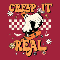 Creep It Real Retro Halloween Party Funny Ghost Skateboard Basic Youth T-shirt | Artistshot