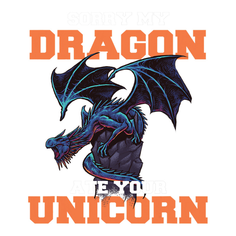 Sorry My Dragon Ate Your Unicorn Unicorn Dragon Sh Raglan Crop Top by Upsunshine | Artistshot