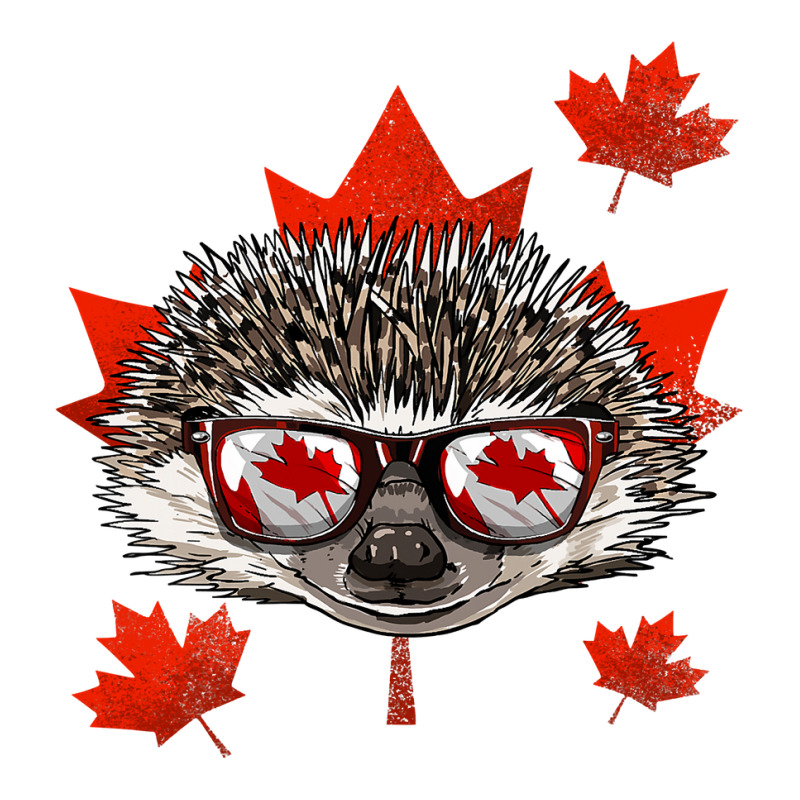 Canadian Hedgehog Maple Leaf Patriotic Canada Flag Raglan Crop Top by AURRADILLARD | Artistshot