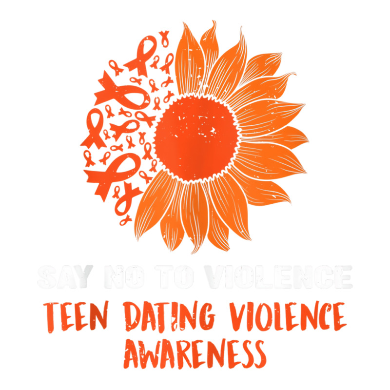 Sunflower We Wear Orange Teen Dating Violence Awar Raglan Crop Top by danettenew | Artistshot