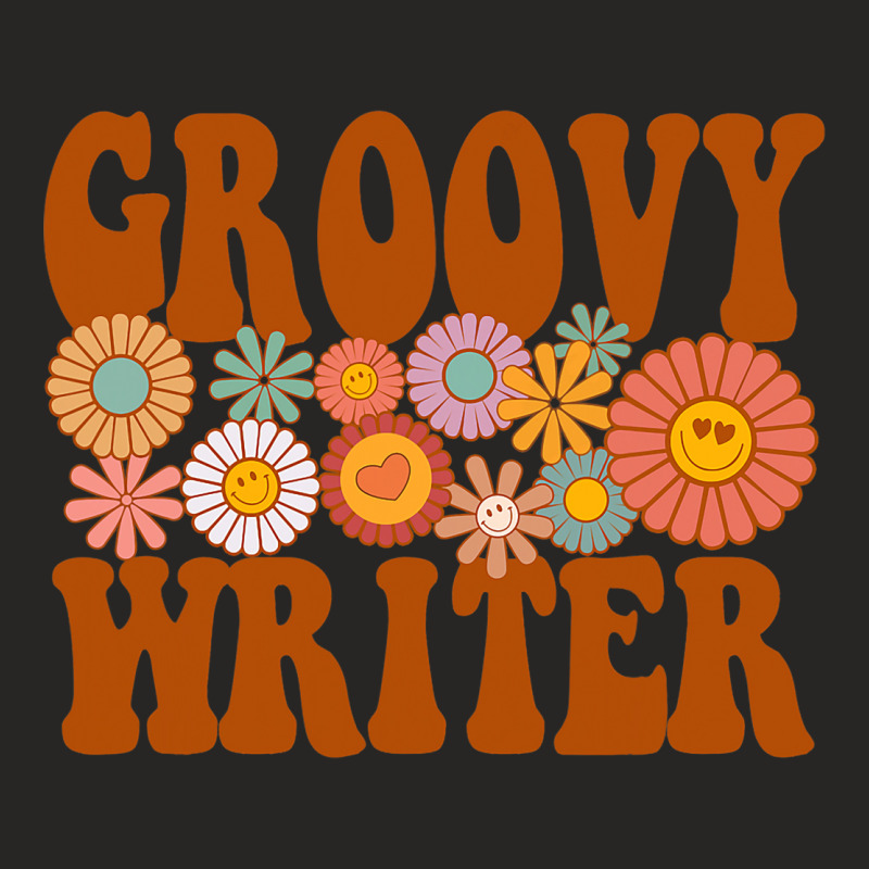 Groovy Writer Design For Author Journalist Funny Q Ladies Fitted T-Shirt by RenaeEtienne | Artistshot