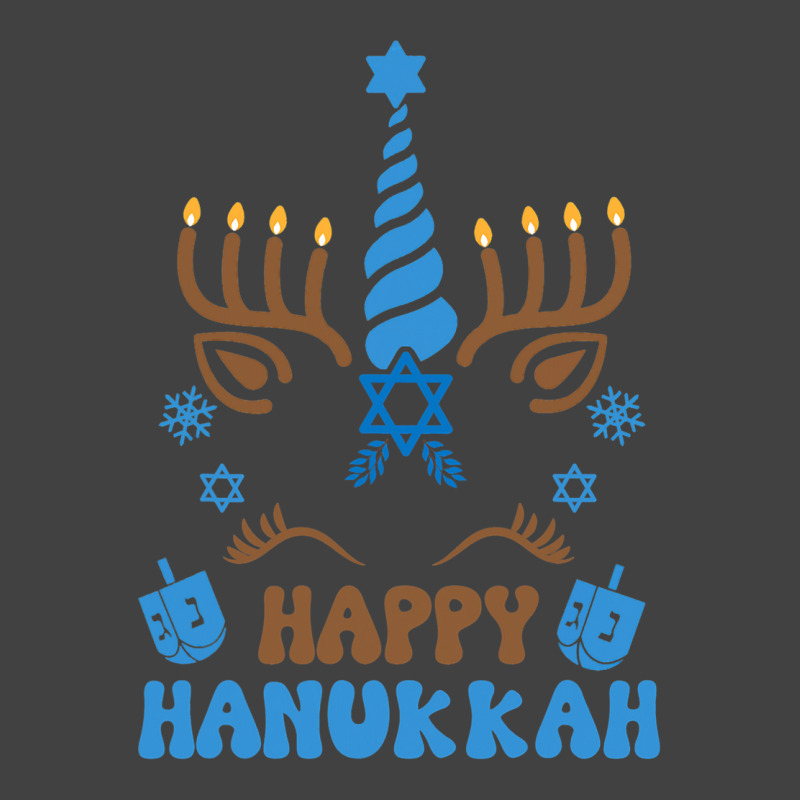 Happy Hanukkah Unicorn Chanukah Menorah Dreidel Vintage T-shirt | Artistshot