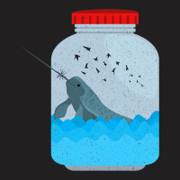 Funny Narwhal Glass Narwhal Unicorn Of The Sea T-shirt | Artistshot