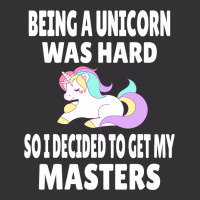 Funny Unicorn Masters Degree Graduation Gift M.s.  Vintage Hoodie And Short Set | Artistshot