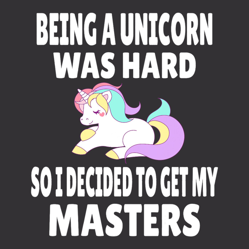 Funny Unicorn Masters Degree Graduation Gift M.s.  Vintage Hoodie And Short Set | Artistshot