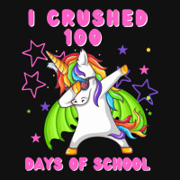 I Crushed 100 Days Of School Dabbing Dragon Unicor Graphic T-shirt | Artistshot