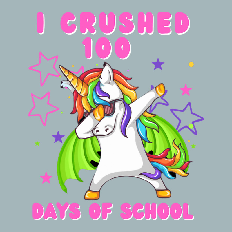 I Crushed 100 Days Of School Dabbing Dragon Unicor Unisex Sherpa-lined Denim Jacket | Artistshot