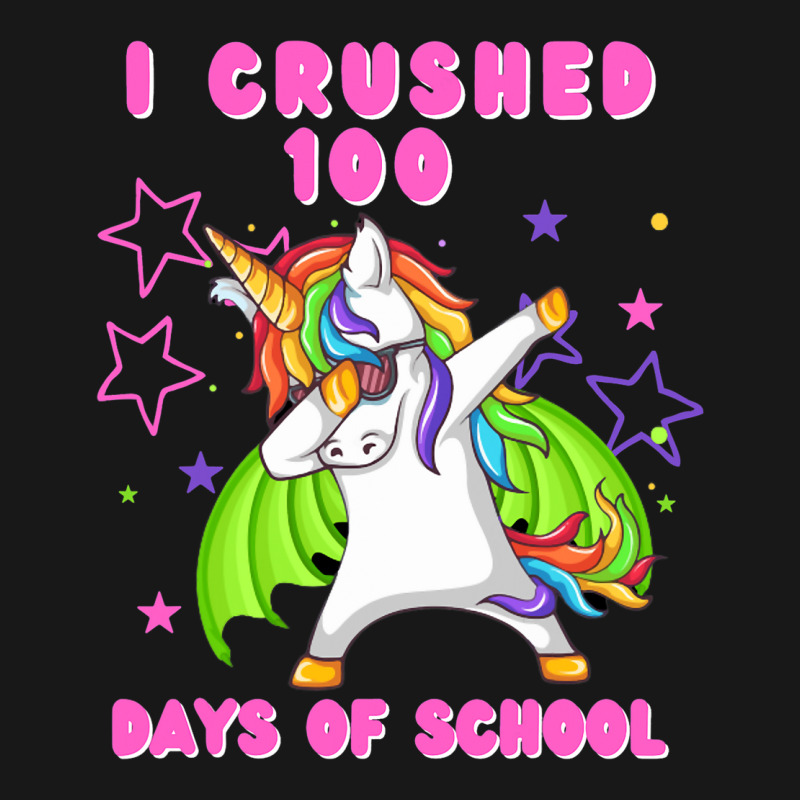 I Crushed 100 Days Of School Dabbing Dragon Unicor Flannel Shirt | Artistshot