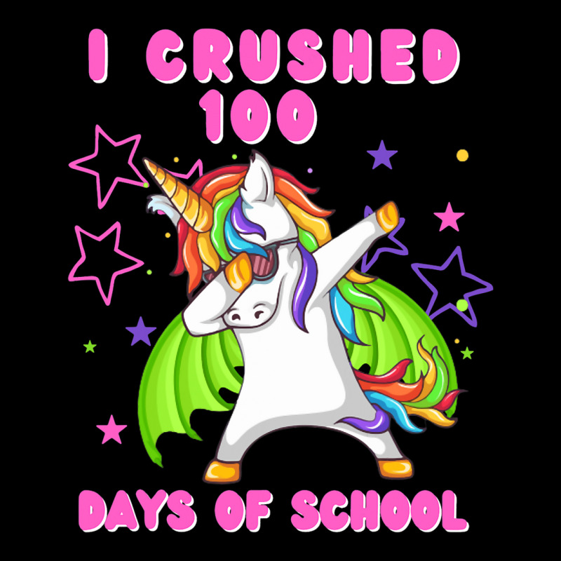 I Crushed 100 Days Of School Dabbing Dragon Unicor V-neck Tee | Artistshot