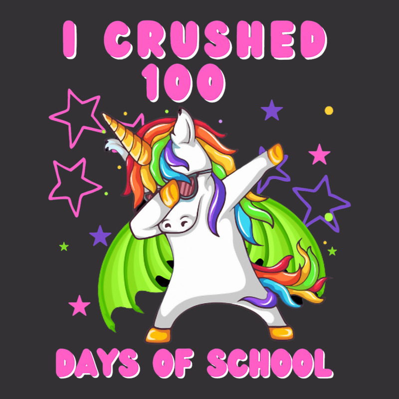 I Crushed 100 Days Of School Dabbing Dragon Unicor Vintage Short | Artistshot