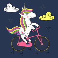 Funny Unicorn On Bike Work Out Biker Ladies Denim Jacket | Artistshot