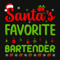 Funny Christmas Santas Favorite Bartender Merry Xm Scorecard Crop Tee | Artistshot