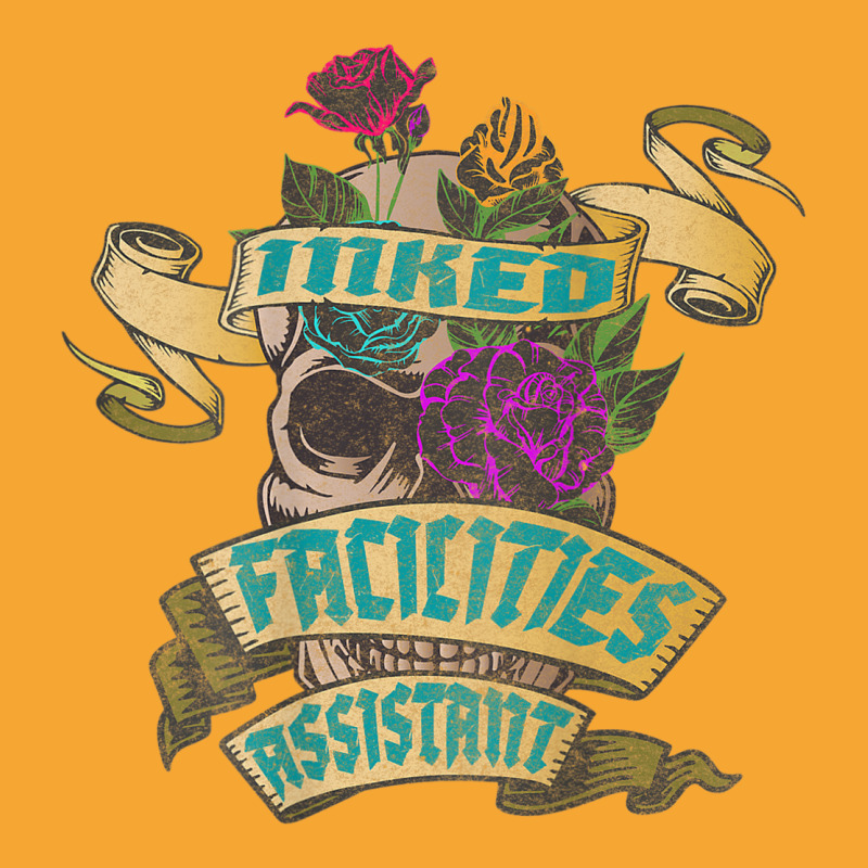 Facilities Assistant Inked Skull Tattoo Backside Design Basic T-shirt by Market | Artistshot