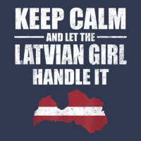 Keep Calm Let The Latvian Girl Handle It T Shirt Litva Map Basic T-shirt | Artistshot