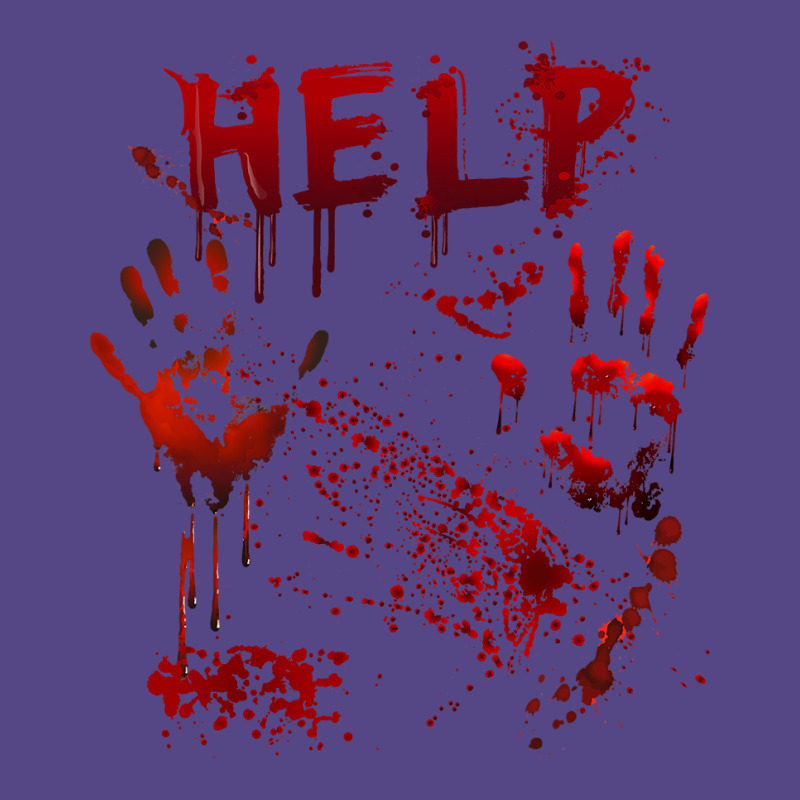 Funny Help Bloody Handprint Halloween Costume Matching Mens Basic T-shirt | Artistshot