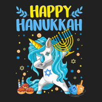 Happy Hanukkah Dabbing Jewish Unicorn Kids Chanukah Basic T-shirt | Artistshot