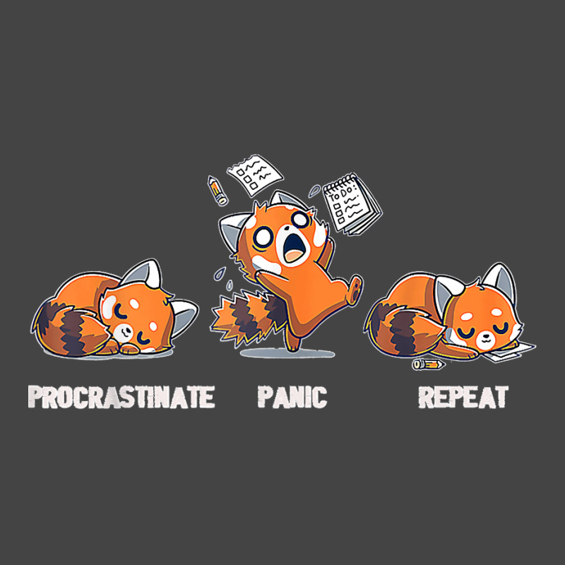 Procrastinate Panic Repeat Shirt Daily Distressed Red Pandas T Shirt Basic T-shirt | Artistshot