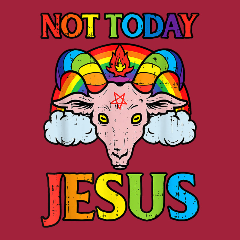 Today Not Jesus Satan Goat Rainbow Satanic Satanism T Shirt Basic Youth T-shirt by tuftsmirussom | Artistshot