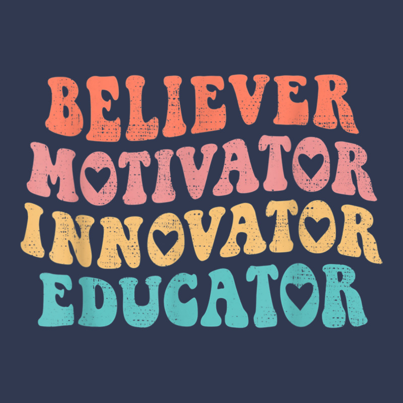 Groovy Believer Motivator Innovator Educator Retro Teachers Basic Youth T-shirt by RandiCrystalGraber | Artistshot