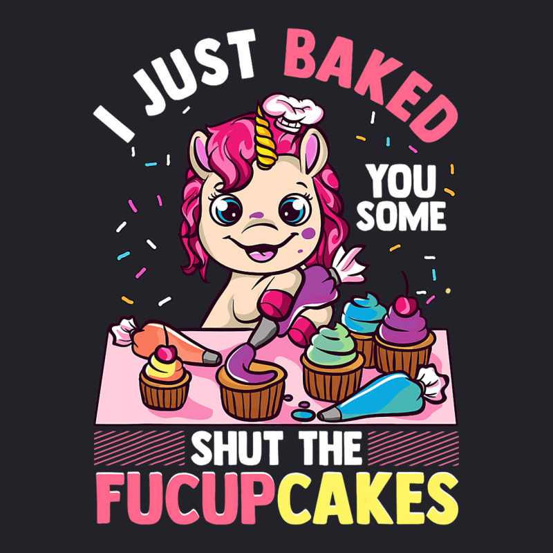 I Just Baked You Some Shut The Fucupcakes Unicorn  Unisex Sherpa-lined Denim Jacket | Artistshot