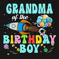 Grandma Of The Birthday Astronaut Boy Space Party Flannel Shirt | Artistshot