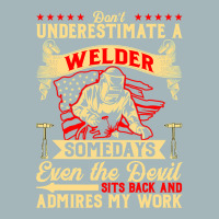 Funny Saying Welding Strong Welder Patriotic Usa U Unisex Sherpa-lined Denim Jacket | Artistshot